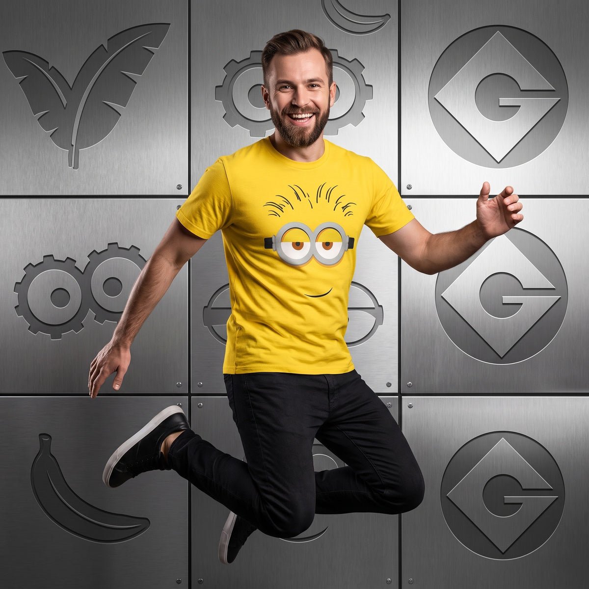 Adult Minions Big Face Halloween Cosplay Costume T-Shirt - TVStoreOnline