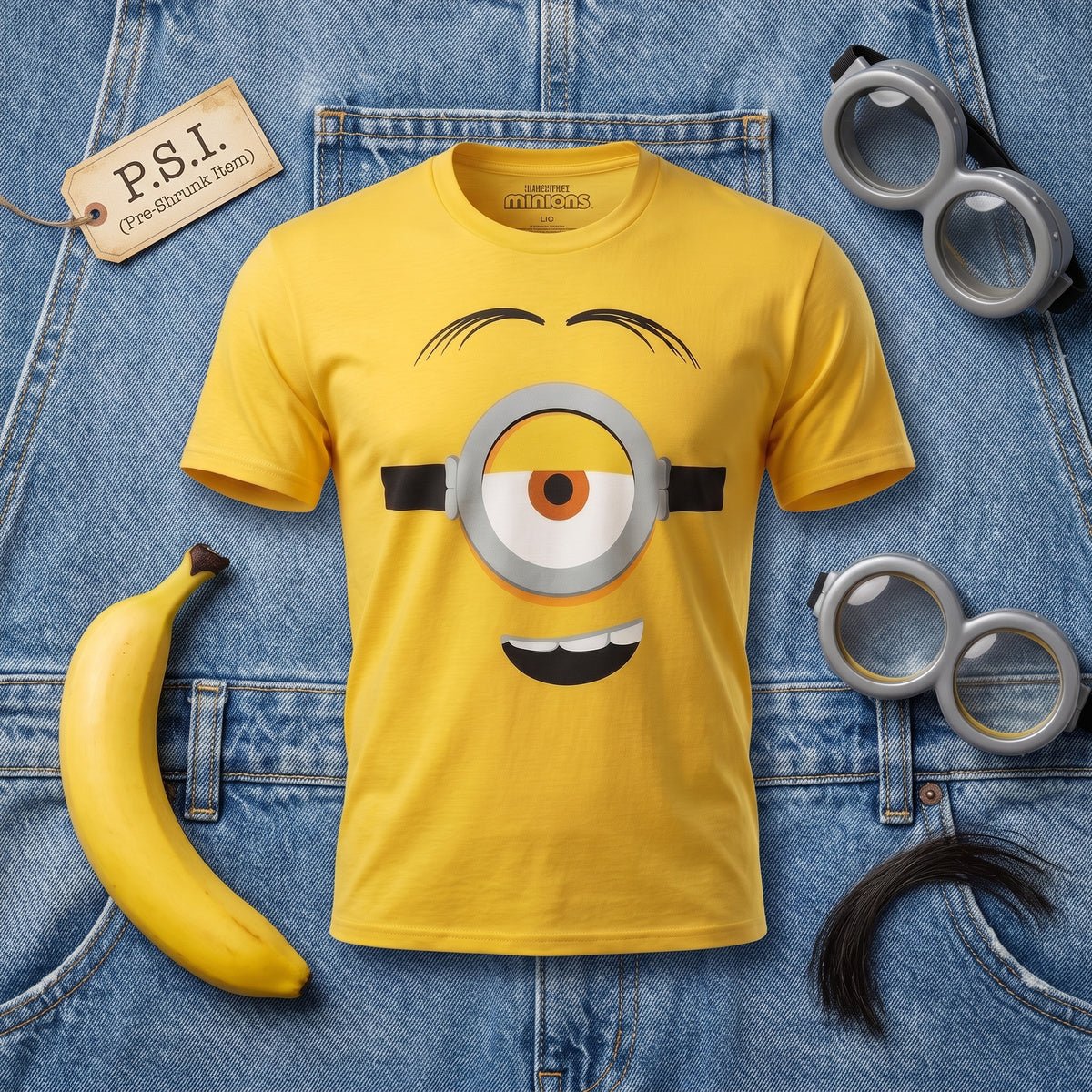 Adult Minions Big Face Halloween Cosplay Costume T-Shirt - TVStoreOnline