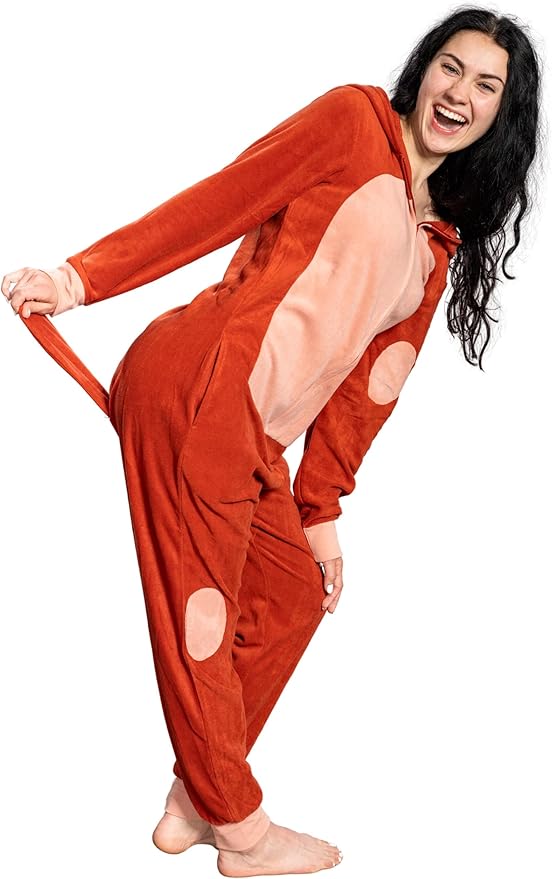 Adult Unisex Playful Colorful Dog Adult Halloween Costume Cosplay Zip Up Pajama Jumpsuit - TVStoreOnline