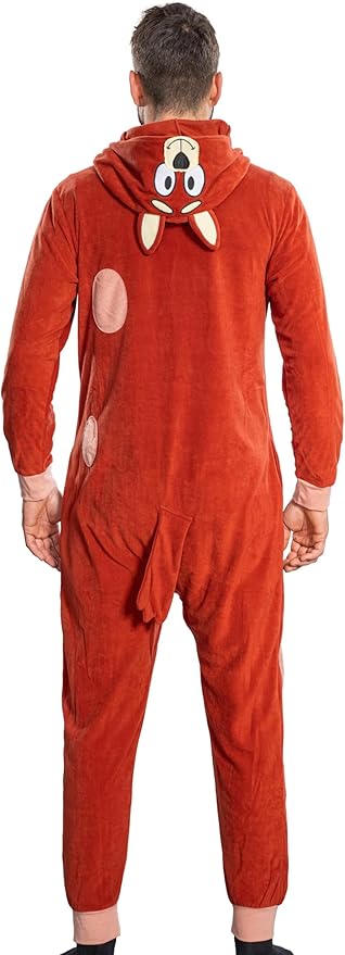Adult Unisex Playful Colorful Dog Adult Halloween Costume Cosplay Zip Up Pajama Jumpsuit - TVStoreOnline