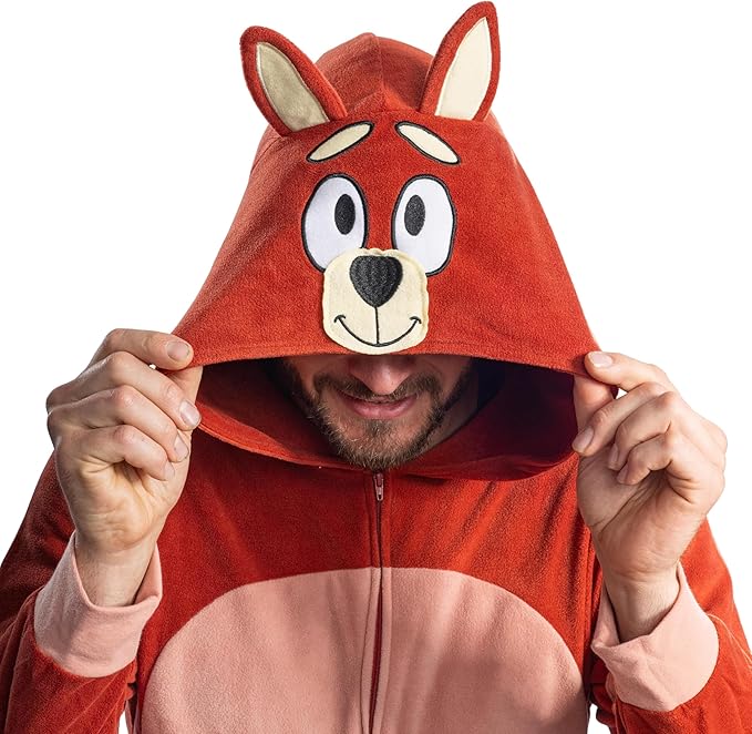 Adult Unisex Playful Colorful Dog Adult Halloween Costume Cosplay Zip Up Pajama Jumpsuit - TVStoreOnline