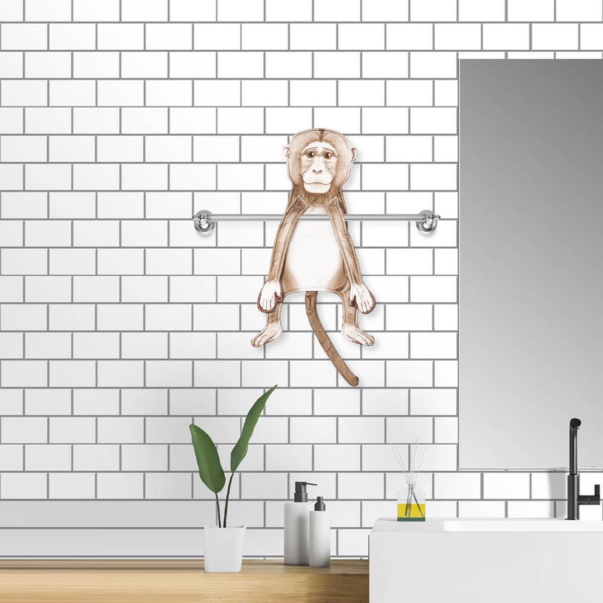 Animal Funny Themed Hanging Hand Towels for Bathroom & Kitchen – Soft Decorative Face Washcloths with 10 Cute Designs - TVStoreOnline