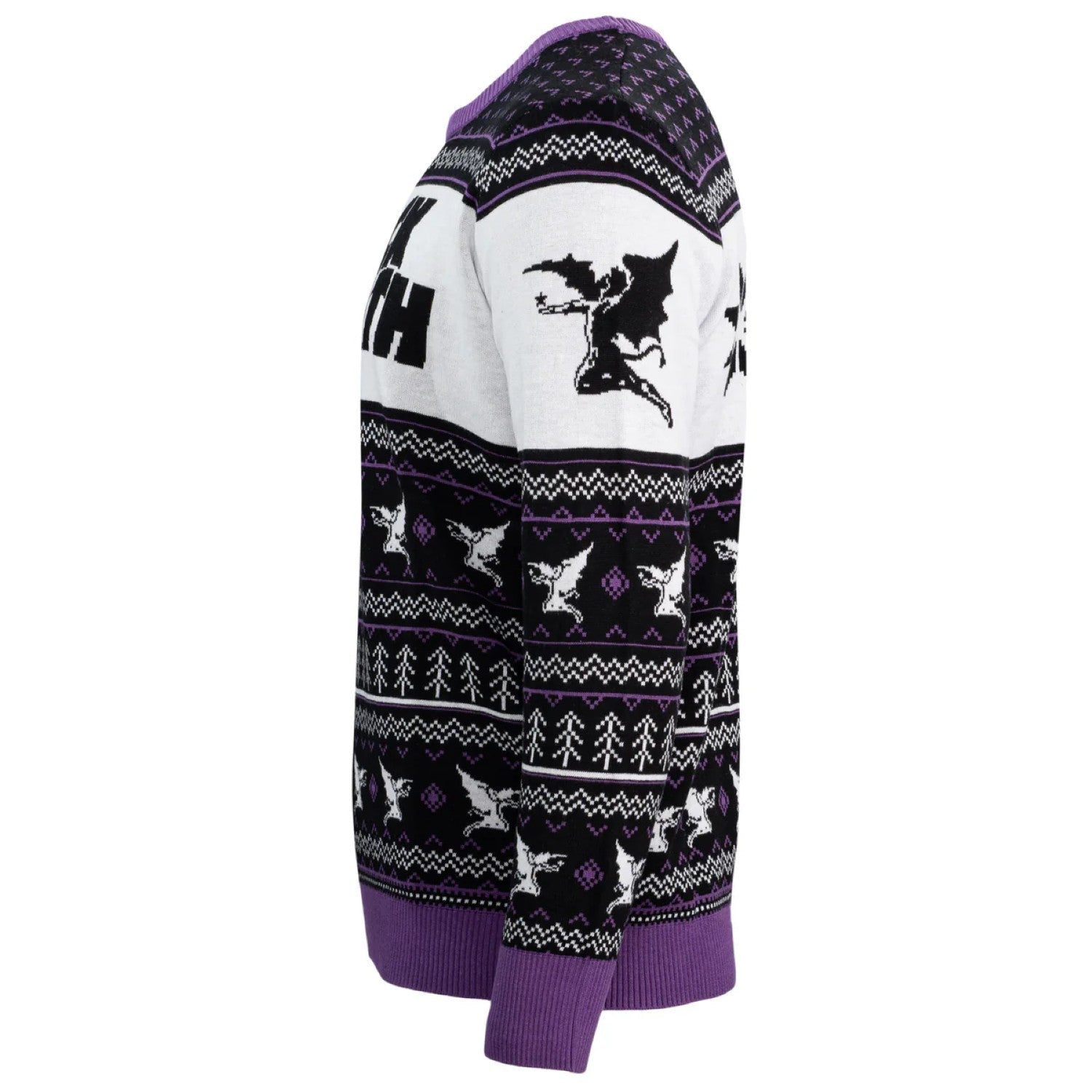 Black Sabbath Flying Demon Record Label Adult Unisex Ugly Christmas Sweater - TVStoreOnline
