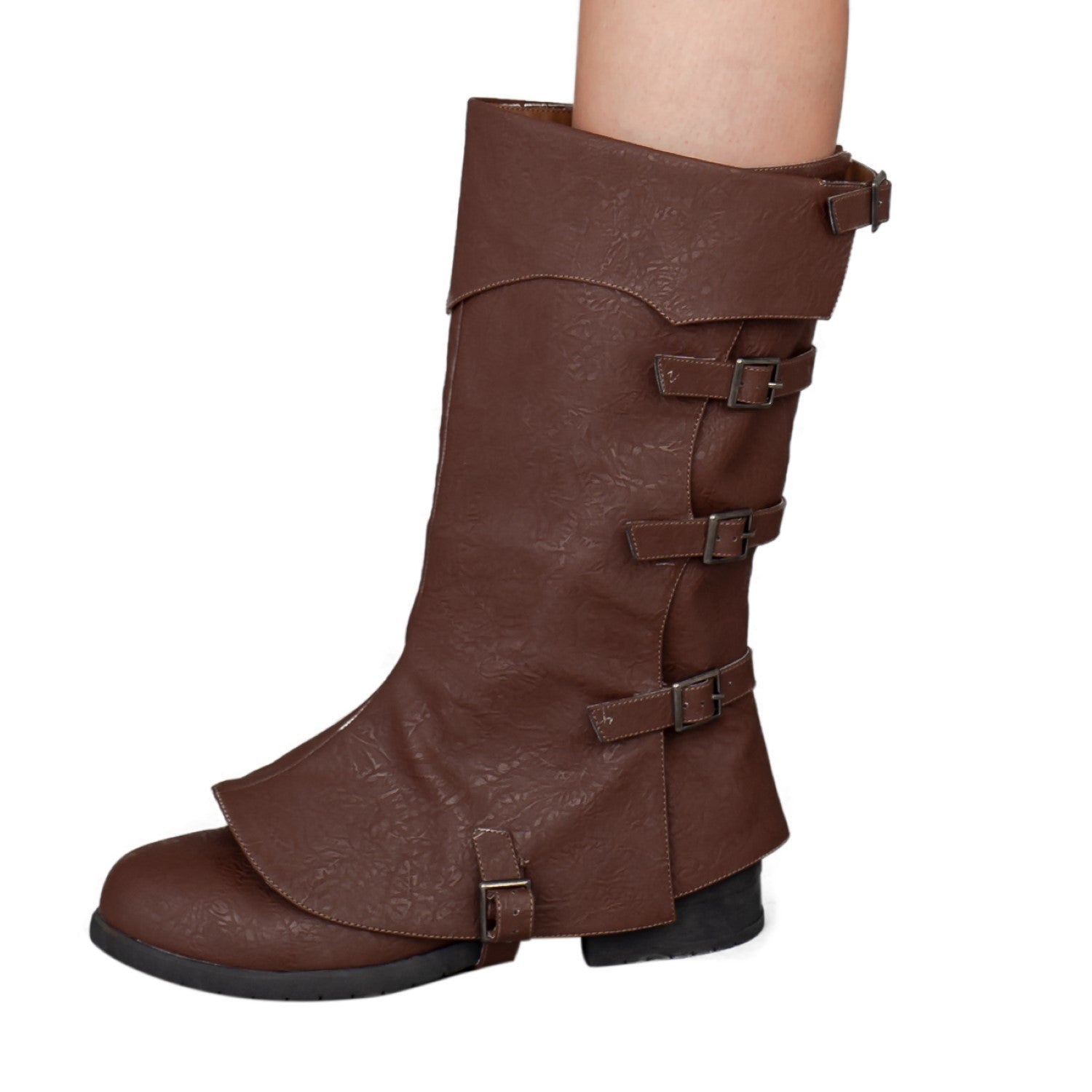 Brown Jedi Space Pirate Gotham Engineer Unisex Halloween Cosplay Costume Boots - TVStoreOnline