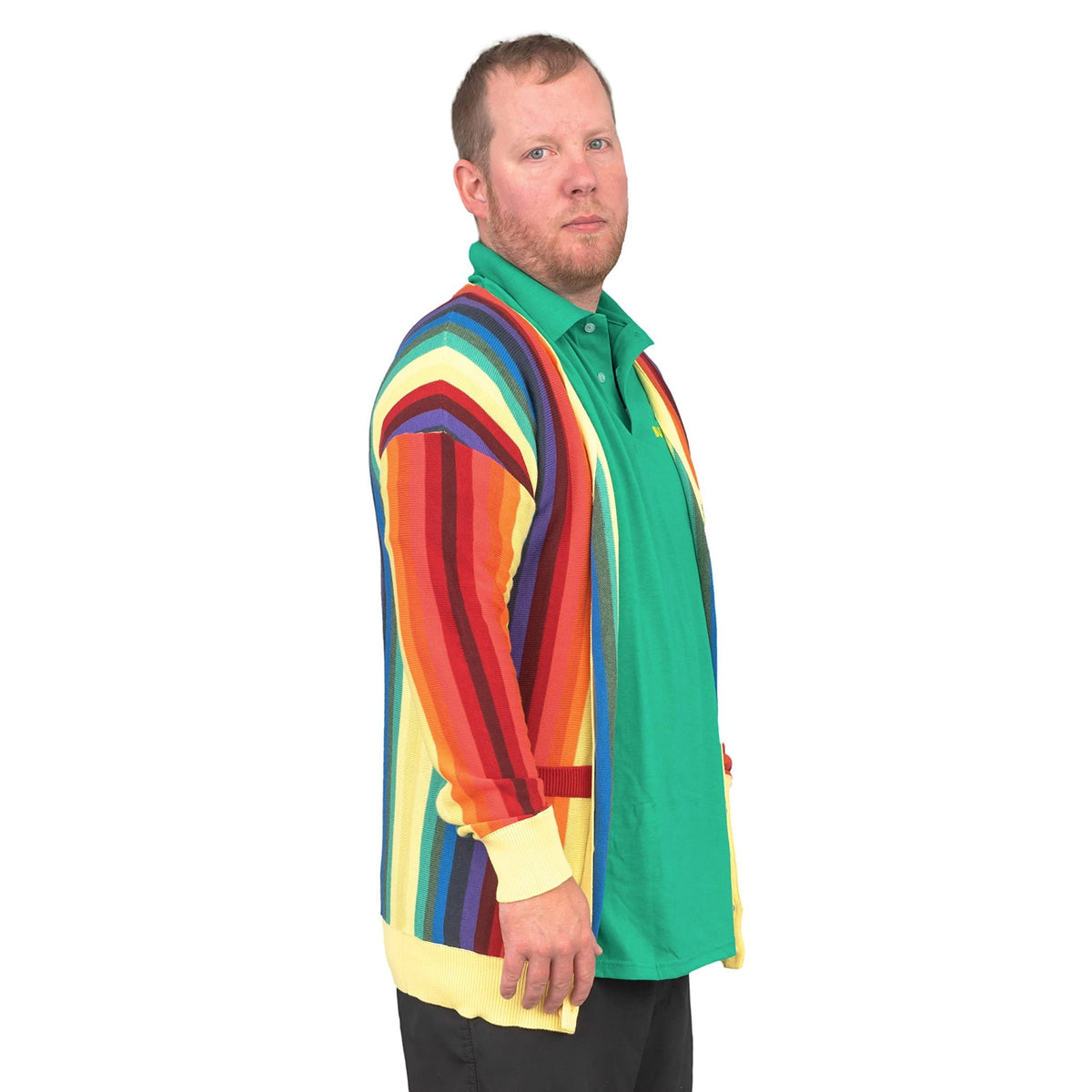 Caddyshack Caddy Rainbow Sweater Halloween Costume Cardigan - TVStoreOnline