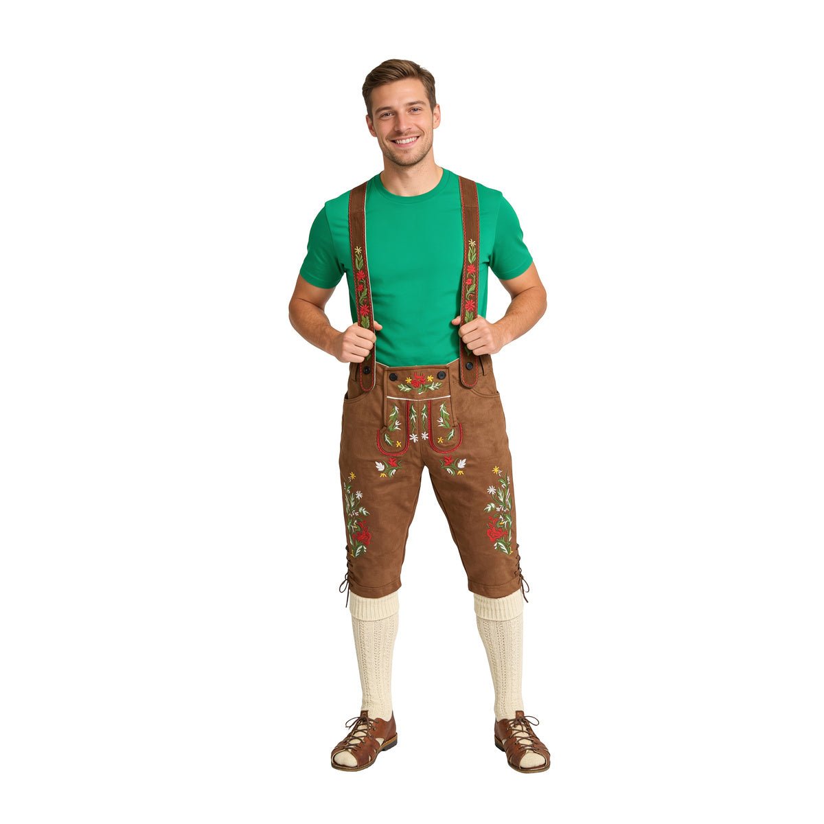 Christmas Green Monster Adult Lederhosen Halloween Cosplay Costume - TVStoreOnline