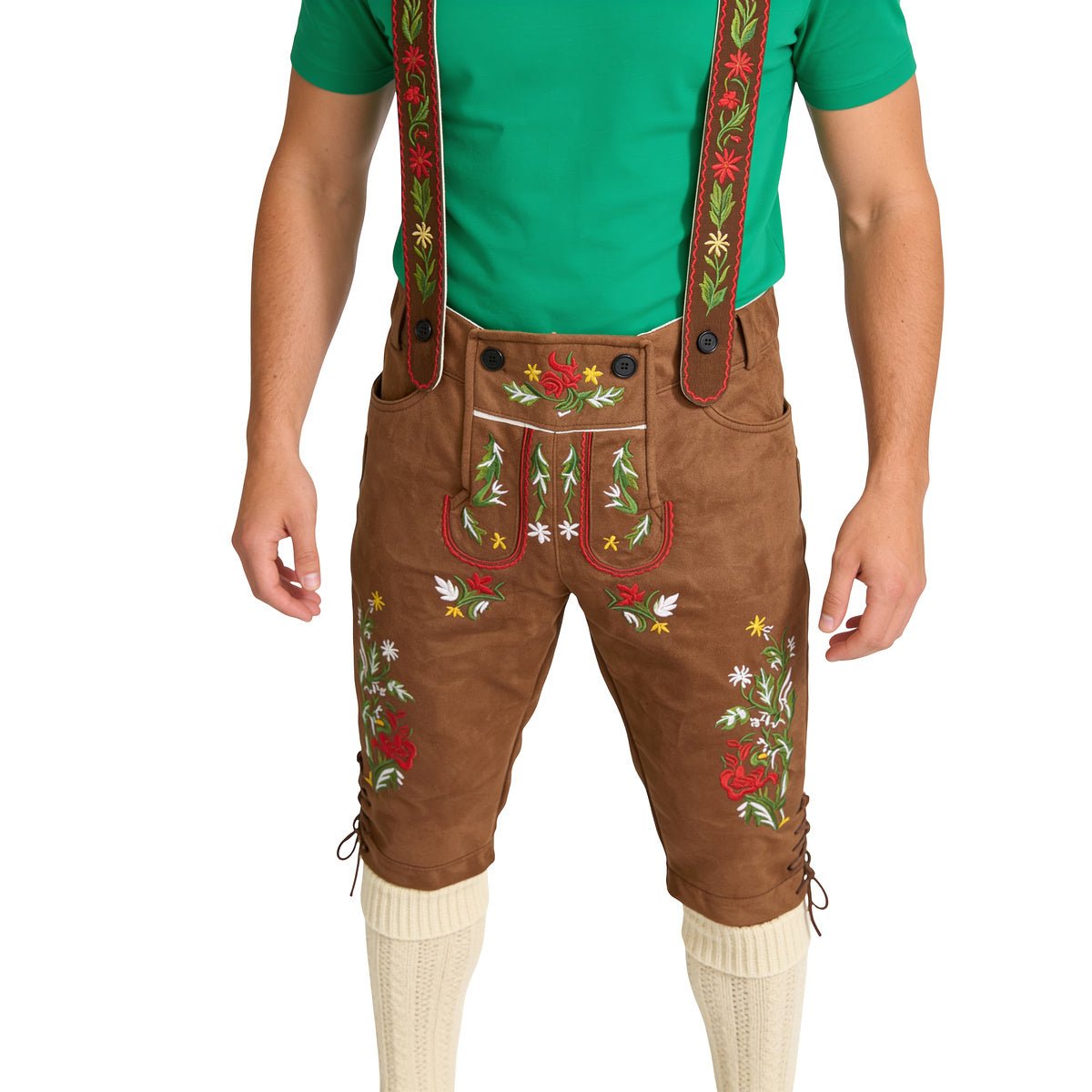 Christmas Green Monster Adult Lederhosen Halloween Cosplay Costume - TVStoreOnline