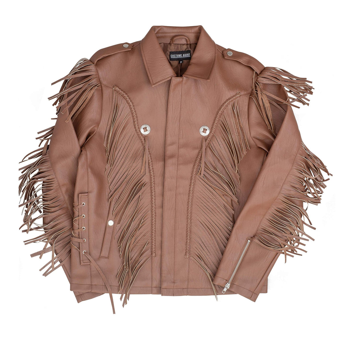 Cowboy Traditional Leather Western Jacket with Fringe Halloween Costume - TVStoreOnline