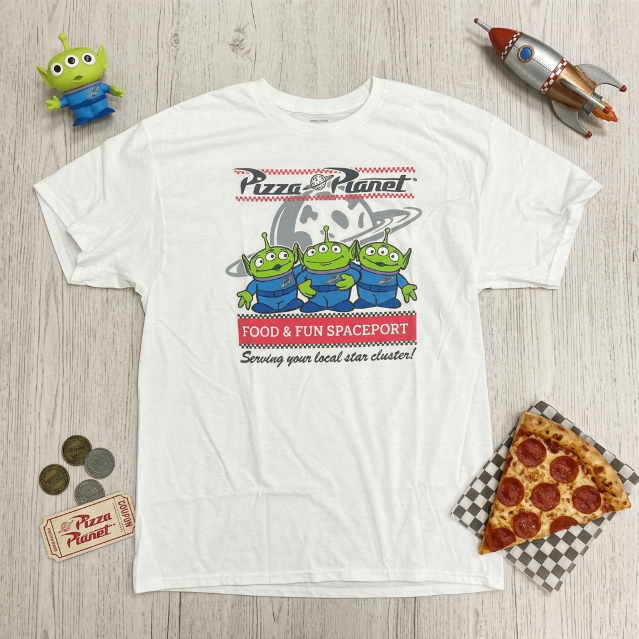 Disney Toy Story Pizza Planet Alien Adult Unisex Cosplay T-Shirt - TVStoreOnline