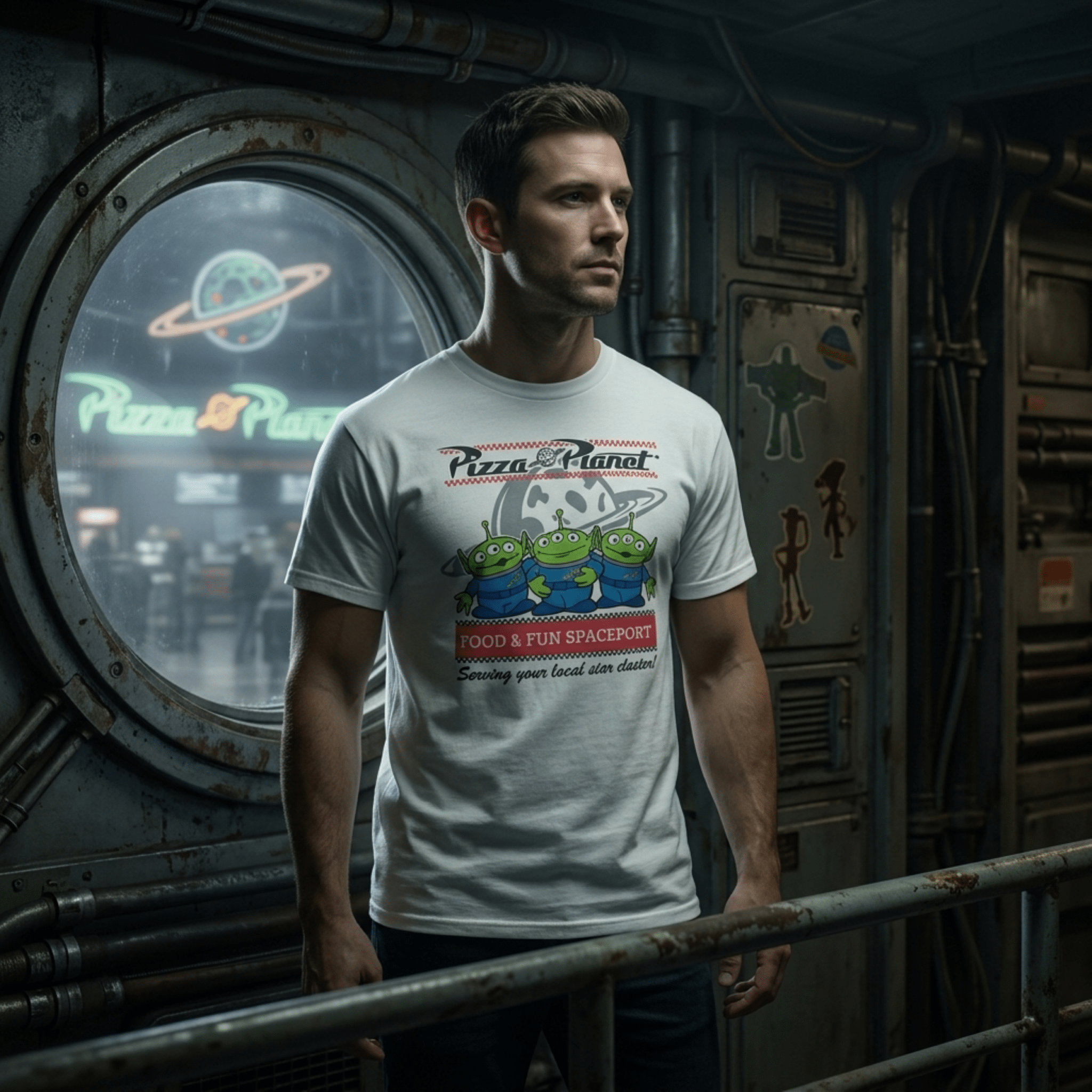 Disney Toy Story Pizza Planet Alien Adult Unisex Cosplay T-Shirt - TVStoreOnline