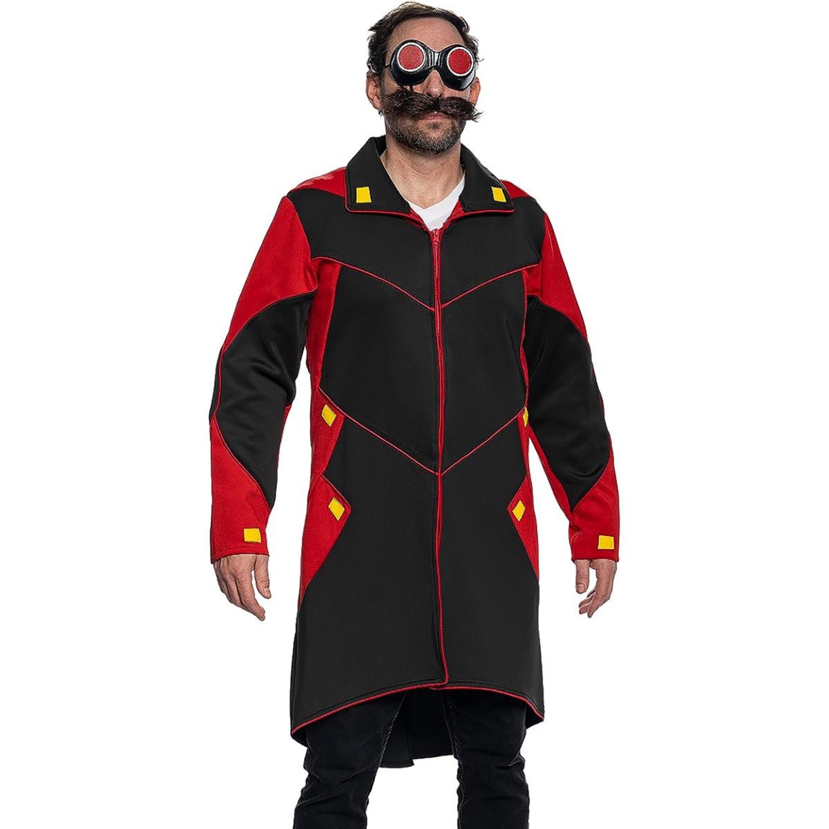 Dr. Egg Robot Man Jacket Tailcoat Suit Glasses and Mustache Video Game Villain Complete Set Halloween Costume Cosplay - TVStoreOnline