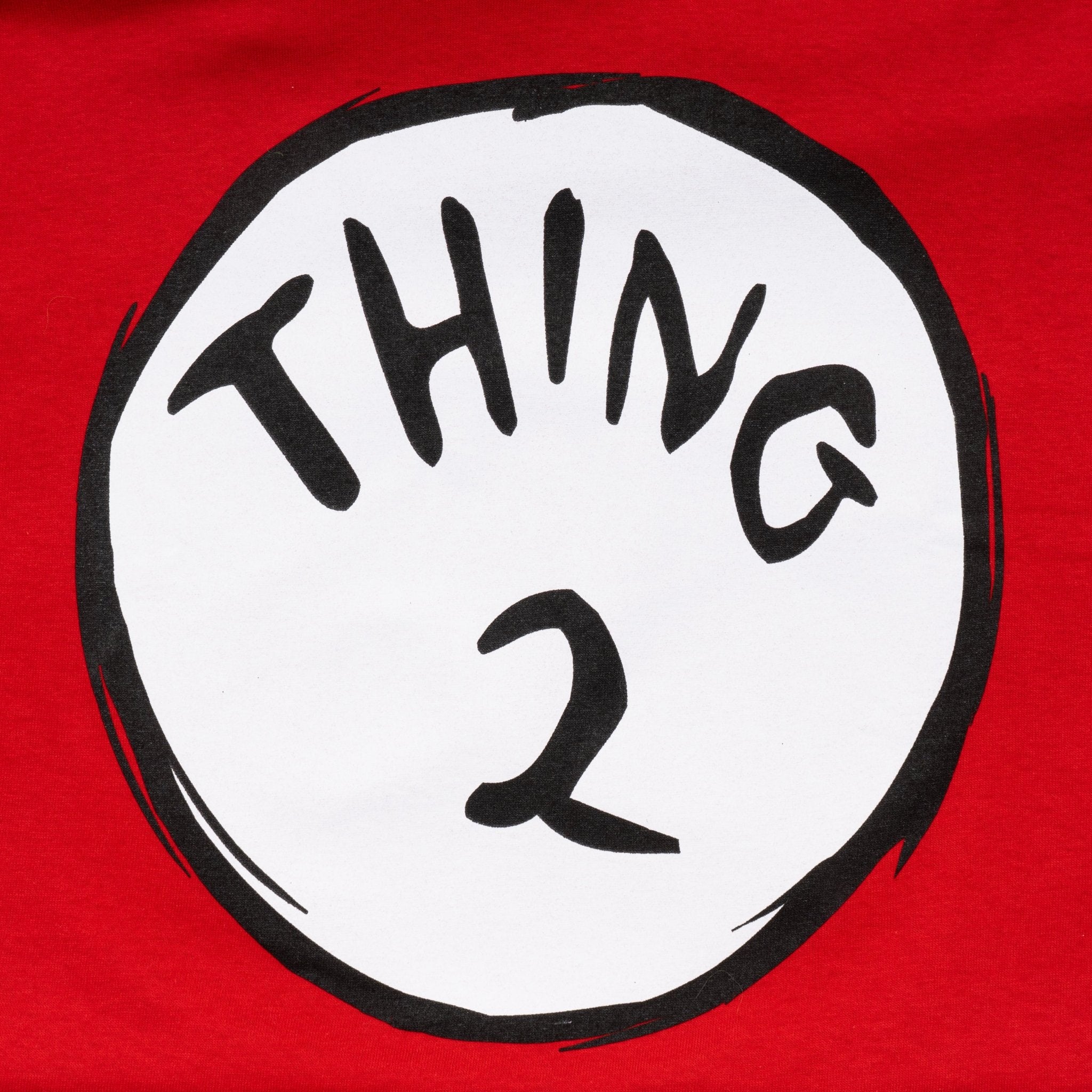 Dr Seuss Thing 2 Adult Short Sleeves Red T-Shirt - TVStoreOnline