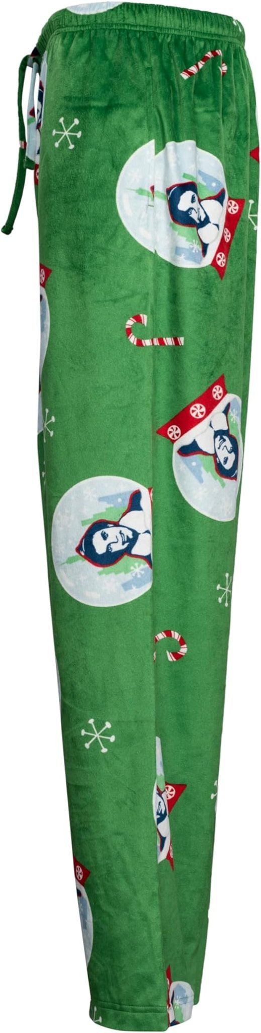 Elf Snowflakes Unisex Adult Candy Cane Green Lounge Pants - TVStoreOnline