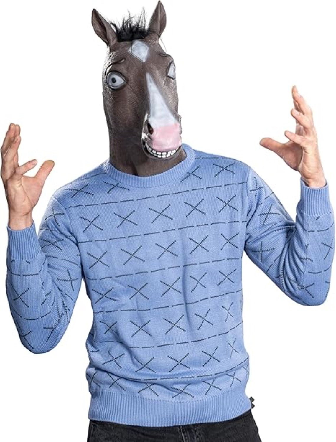 Funny Cartoon TV Series Jack Horse Guy Halloween Costume Cosplay Mask - TVStoreOnline