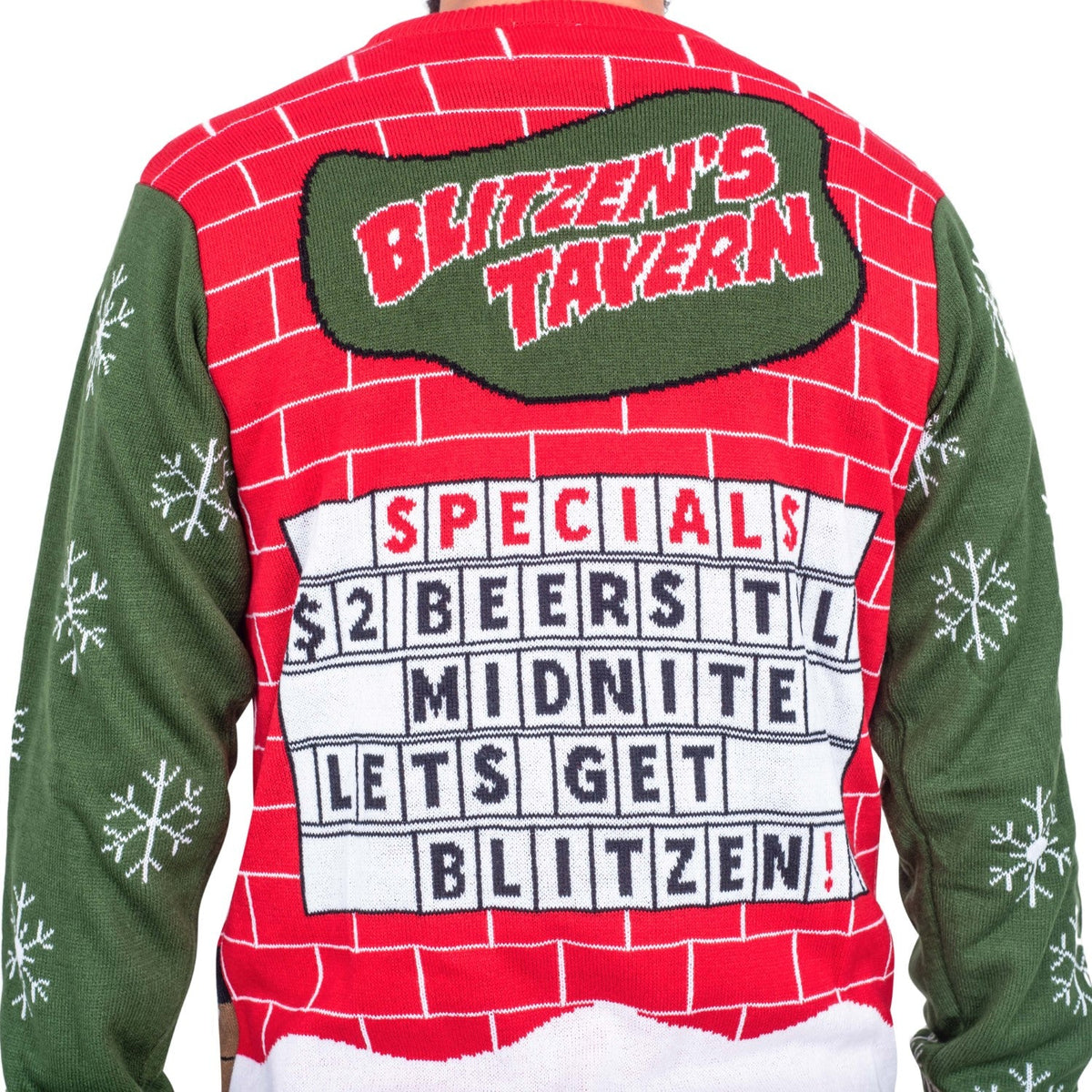 Funny Ugly Christmas Sweater Beverage Dispenser Elfed Up Blitzen's Santa Jingle Juice Knitted Pullover - TVStoreOnline