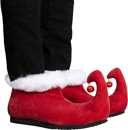 Green Monster Christmas Movie Red Shoes with Bells - TVStoreOnline