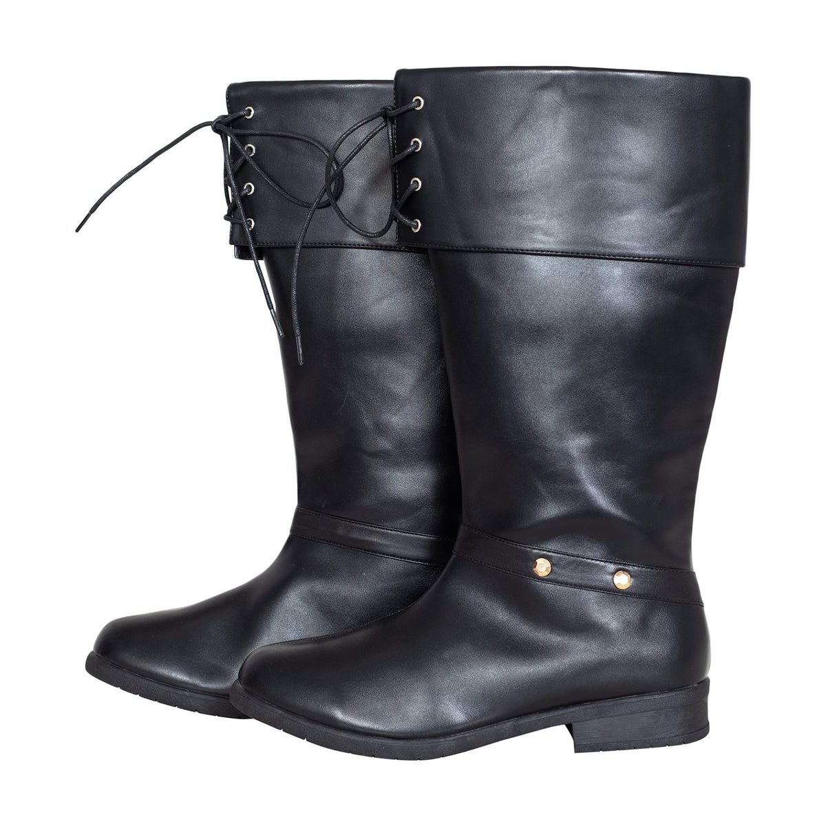 Halloween Cosplay Costume Unisex Black Pirate Swashbuckling Boots - TVStoreOnline