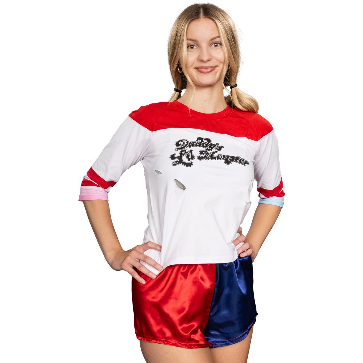 Harley Quinn Replica Little Monster Halloween Cosplay Costume Pajamas Set (2pcs) - TVStoreOnline