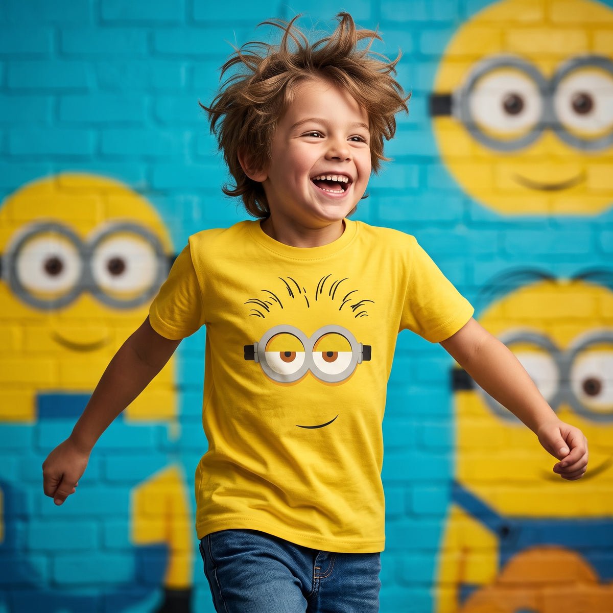 Kids Youth Minions Big Face Halloween Cosplay Costume T-Shirt - TVStoreOnline