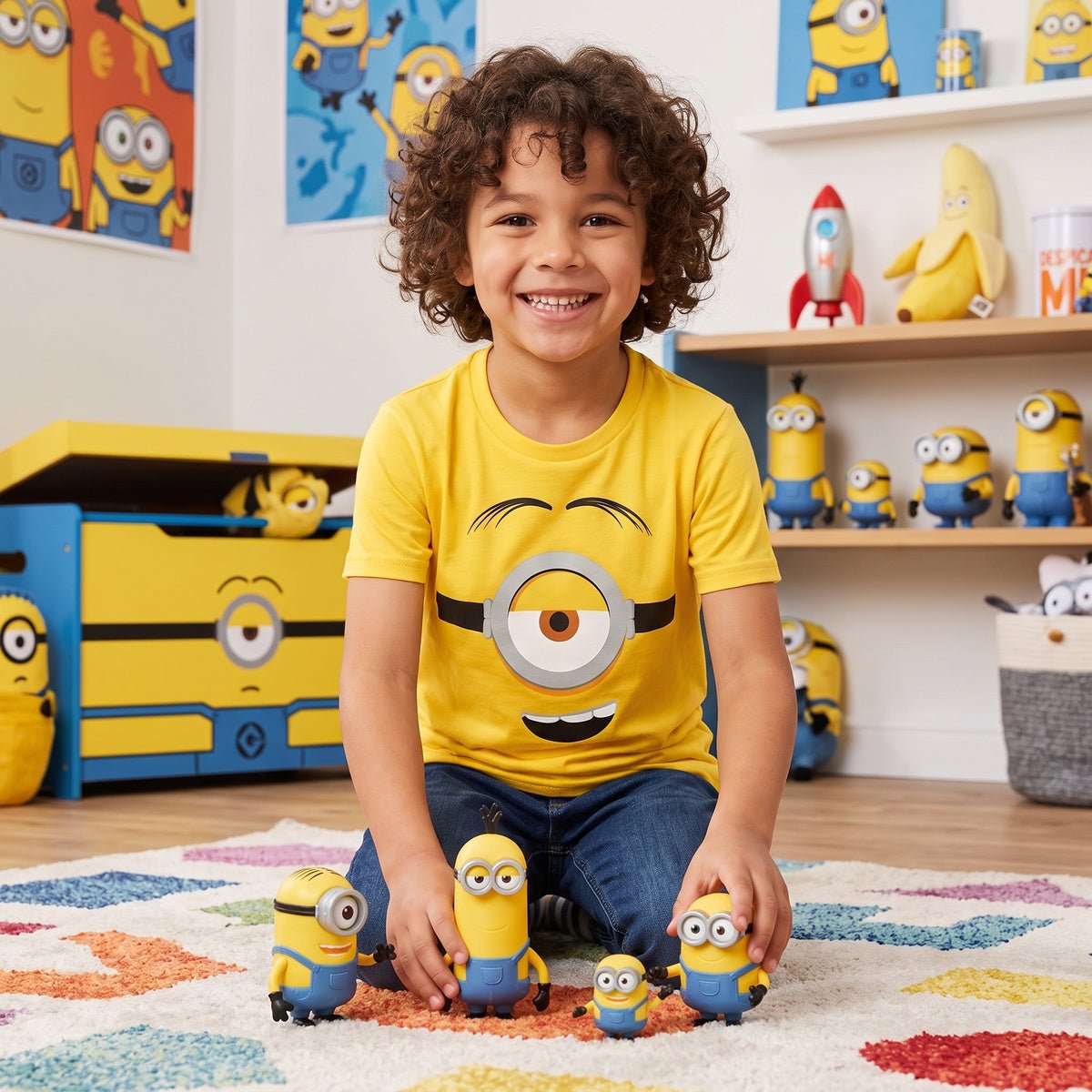 Kids Youth Minions Big Face Halloween Cosplay Costume T-Shirt - TVStoreOnline