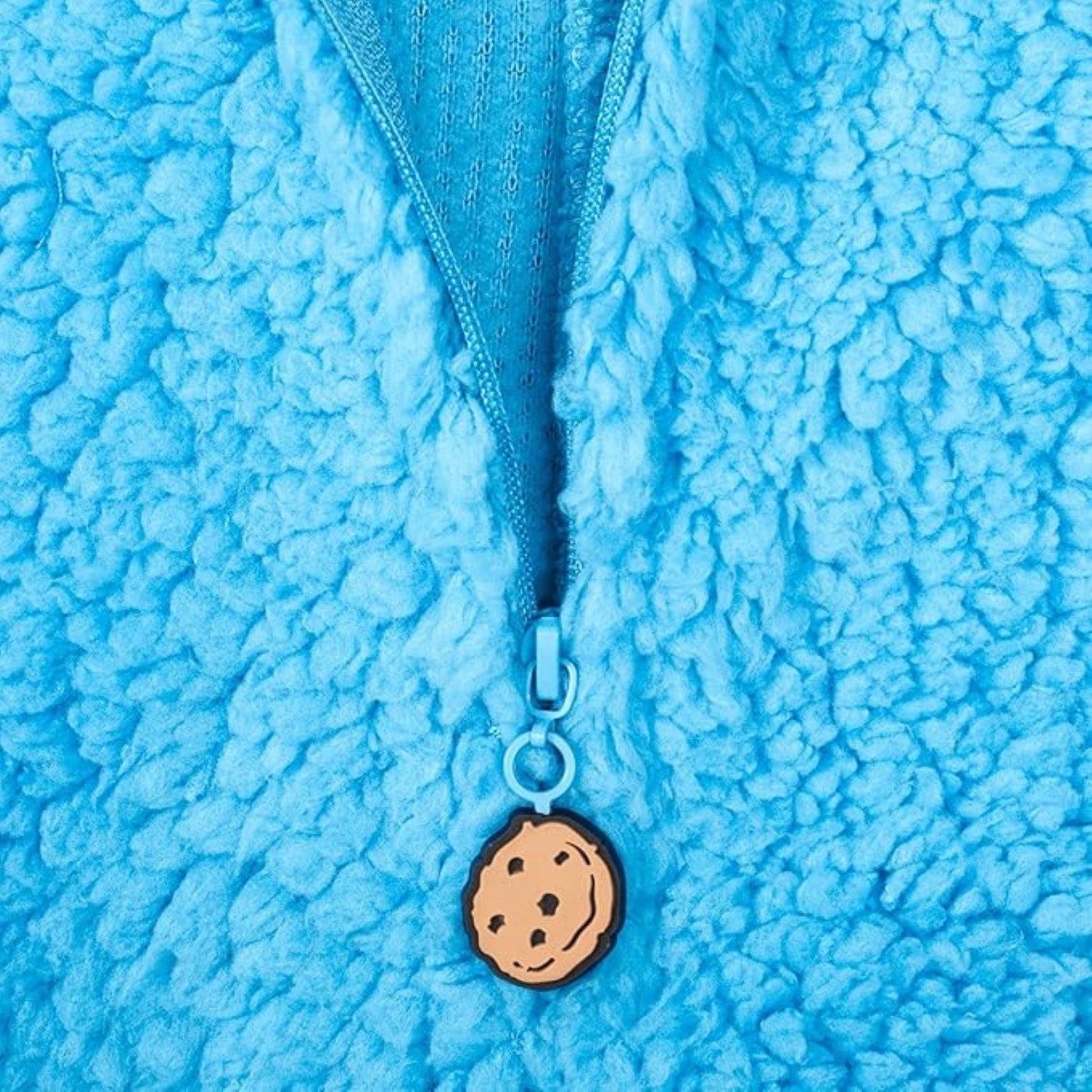 Kids Youth Officially Licensed Sesame Cookie Monster Halloween Cosplay Costume Fleece Jumpsuit - TVStoreOnline