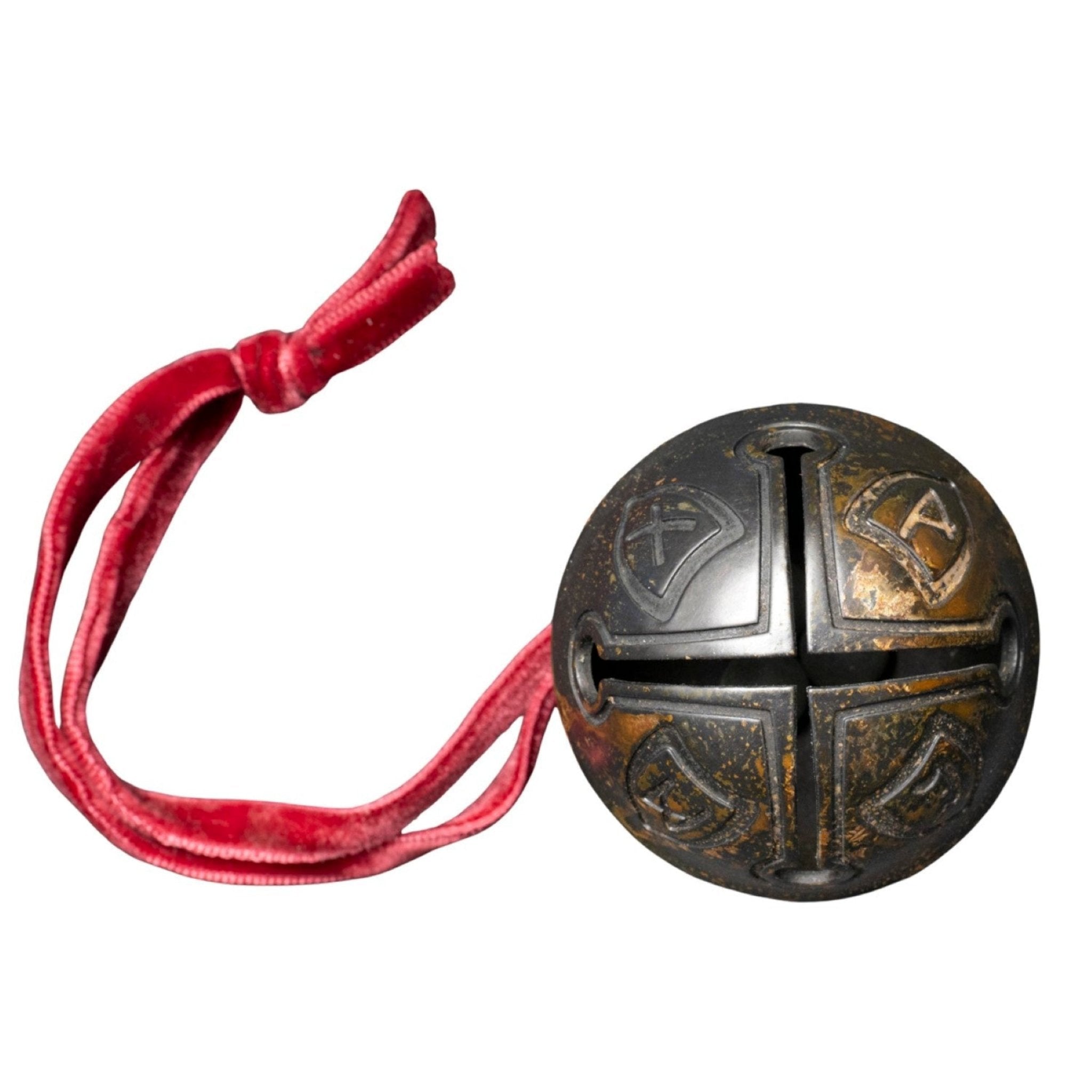 Krampus Bell Cursed Jingle Bell Metal Replica Xmas Ornament w/ Red Bag - TVStoreOnline