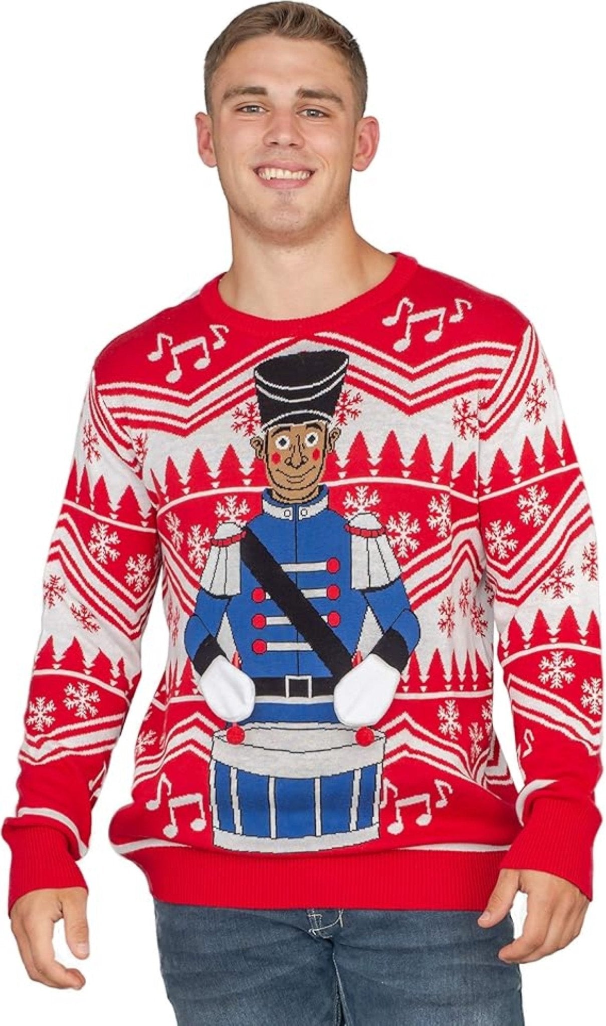 Little Drummer Flappy 3D Animated Adult Unisex Ugly Christmas Sweater - TVStoreOnline