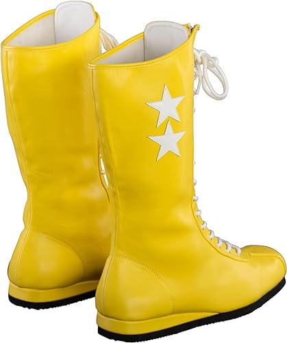 Macho Wrestler Man Madness Halloween Cosplay Costume Yellow Boots - TVStoreOnline