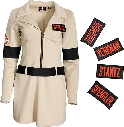 Mad Engine Ghostbusters Dress with 4 Interchangeable Name Patches - TVStoreOnline
