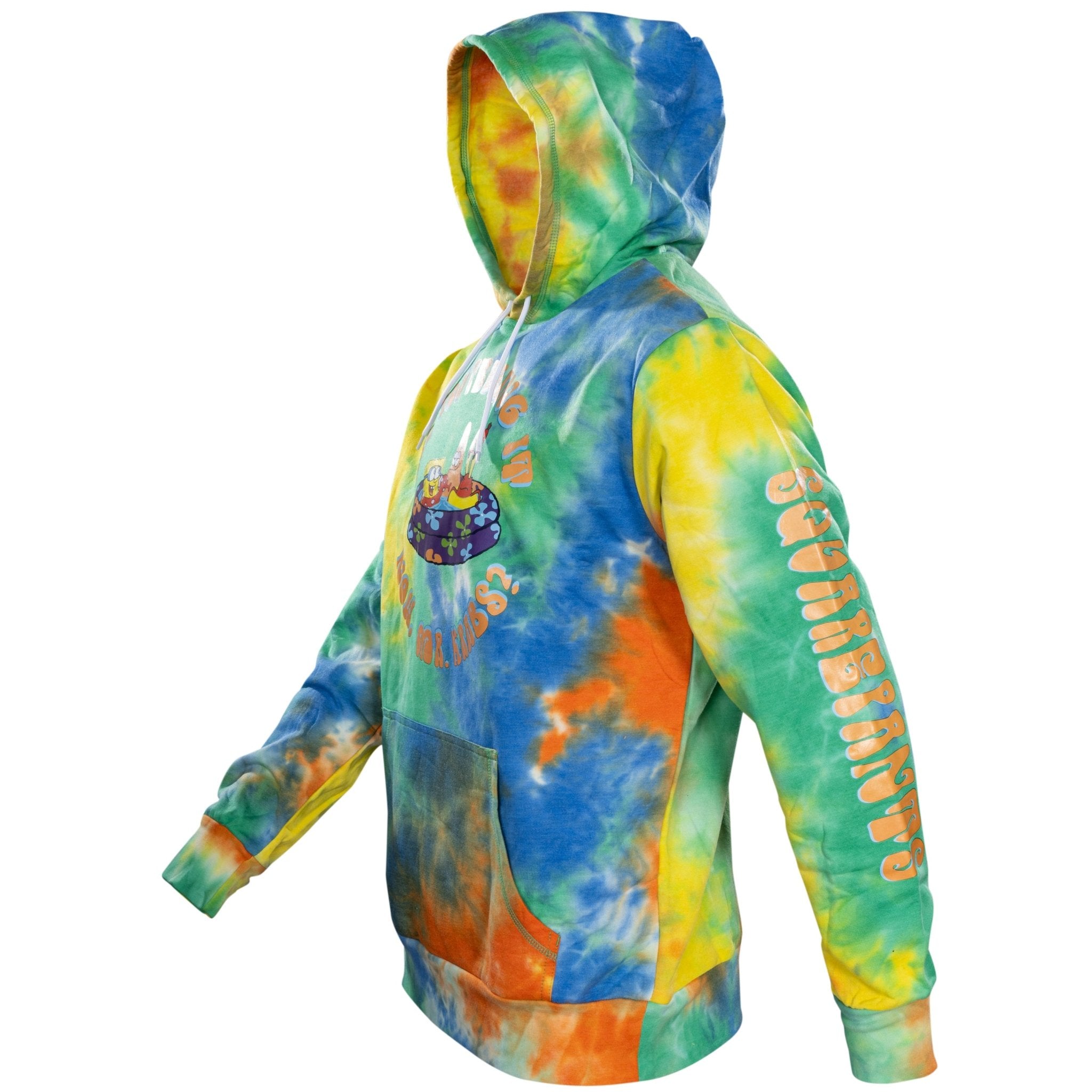 Mad Engine Spongebob Squarepants Patrick Mr. Krabs Pool Tie Dye Mens Hoodie - TVStoreOnline