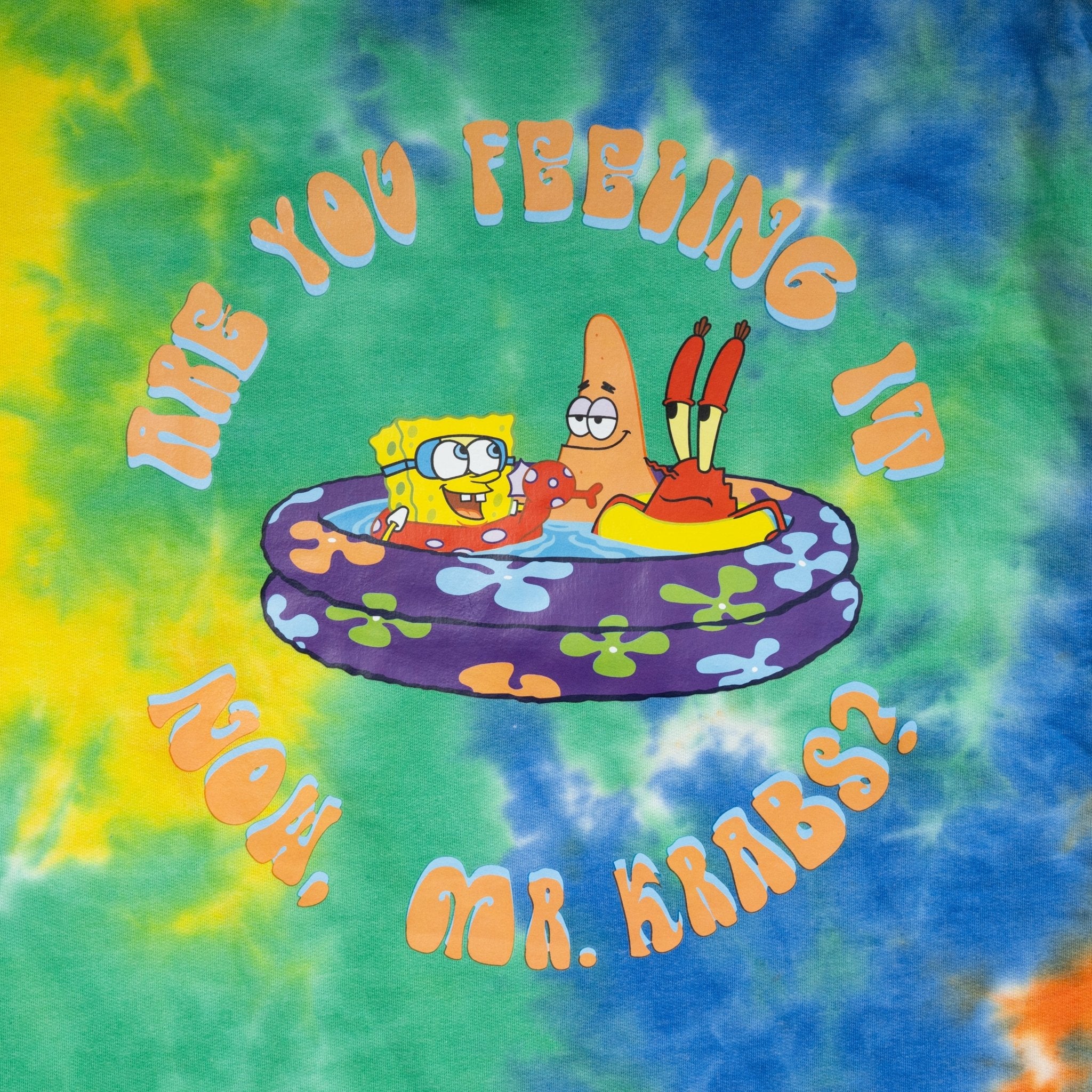 Mad Engine Spongebob Squarepants Patrick Mr. Krabs Pool Tie Dye Mens Hoodie - TVStoreOnline