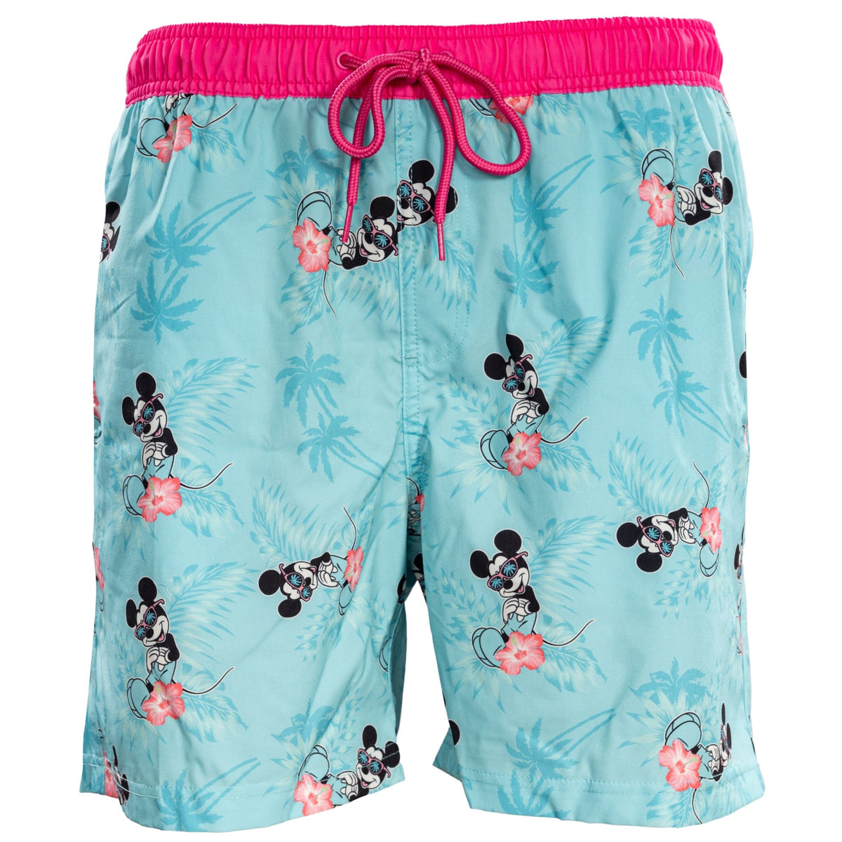 Mickey Mouse Swim Shorts Hot Palms Turquoise - TVStoreOnline