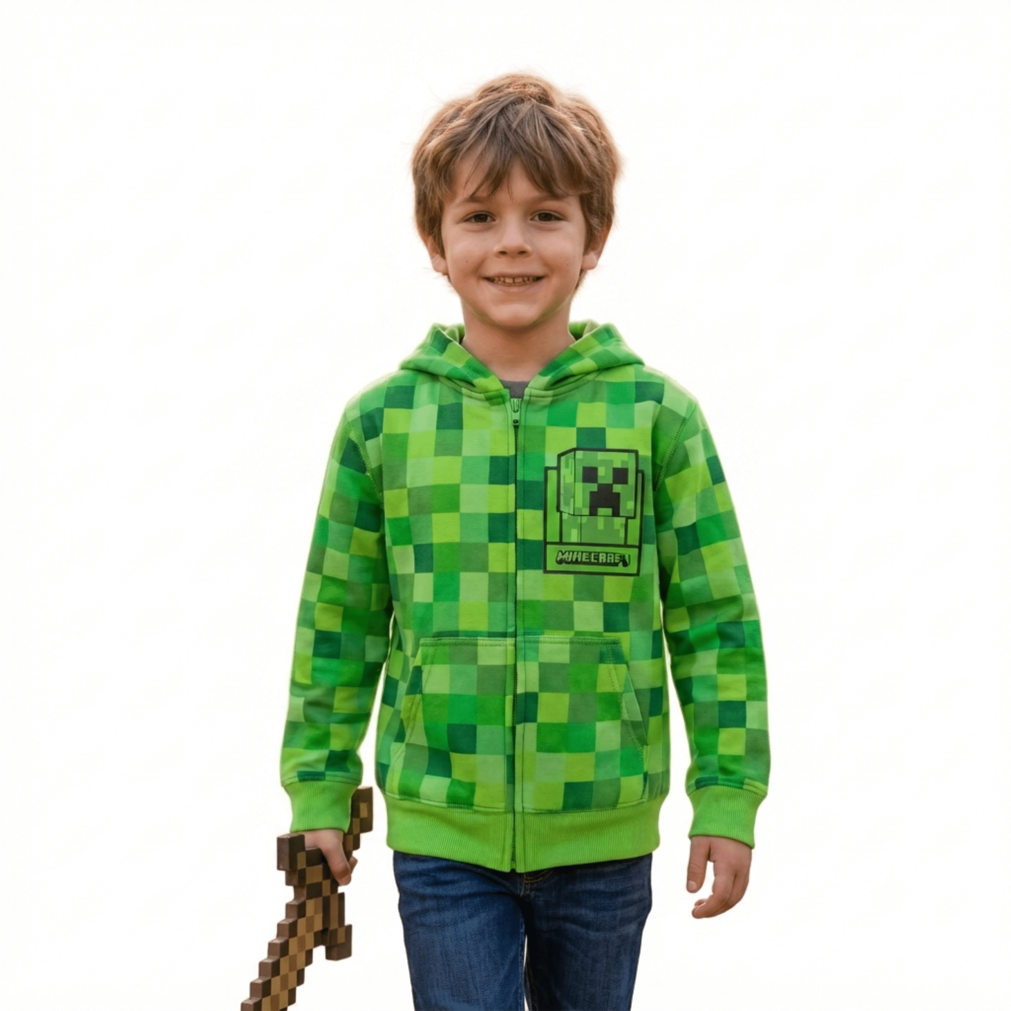 Minecraft The Creeper Gamer Gift Idea Youth Kids Hoodie Sweatshirt - TVStoreOnline