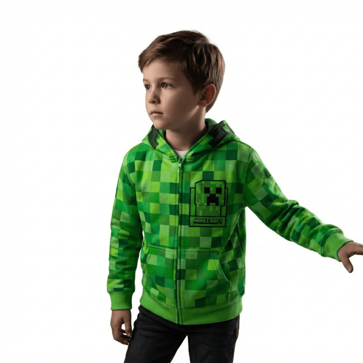 Minecraft The Creeper Gamer Gift Idea Youth Kids Hoodie Sweatshirt - TVStoreOnline