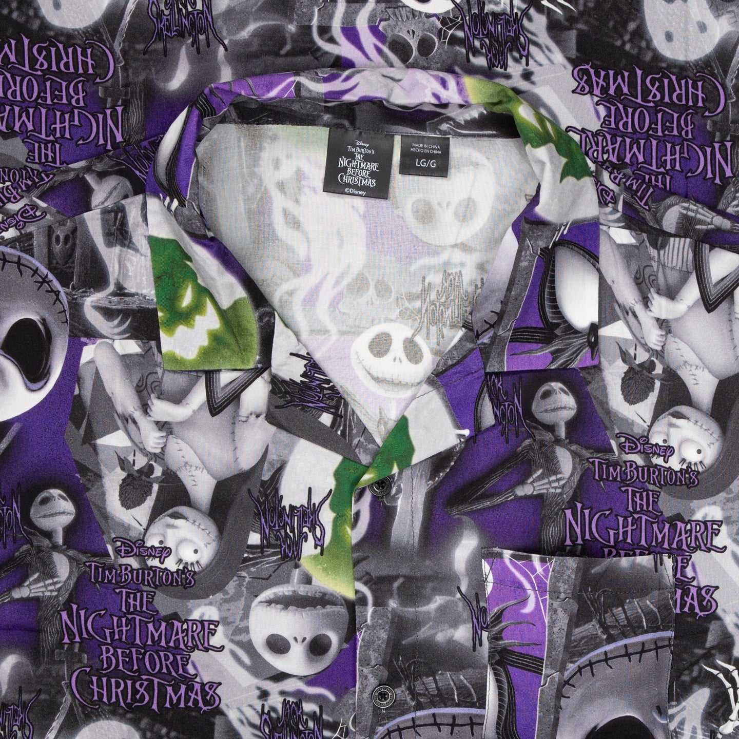 Nightmare Before Christmas Jack All Over Button Up Shirt - TVStoreOnline
