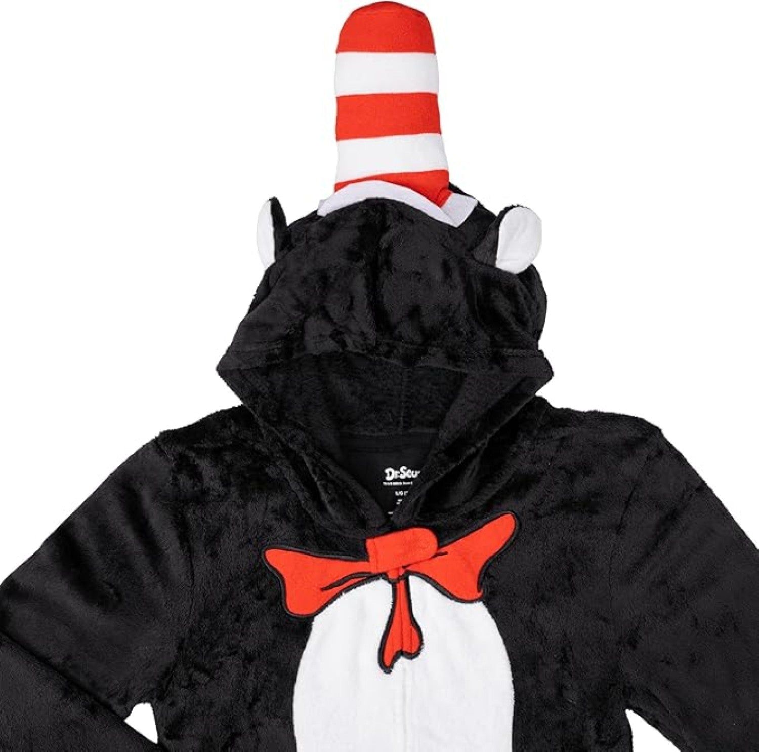 Officially Licensed Kids Youth Seuss Cat in Hall Halloween Cosplay Costume Fleece Jumpsuit - TVStoreOnline