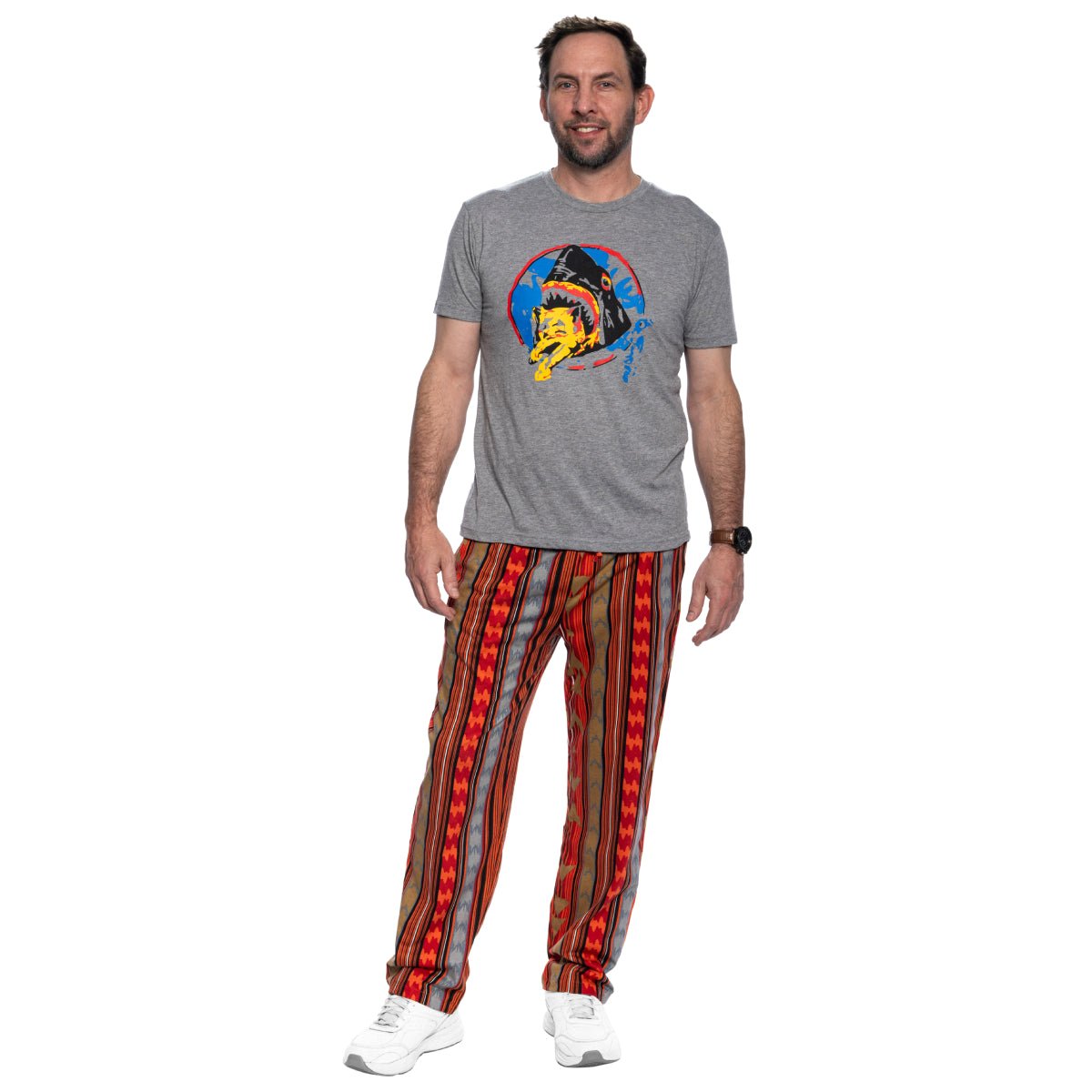 Pineapple Movie Saul Silver Shark Eating Kitten Gray Adult Halloween Costume Cosplay T-Shirt Tee - TVStoreOnline