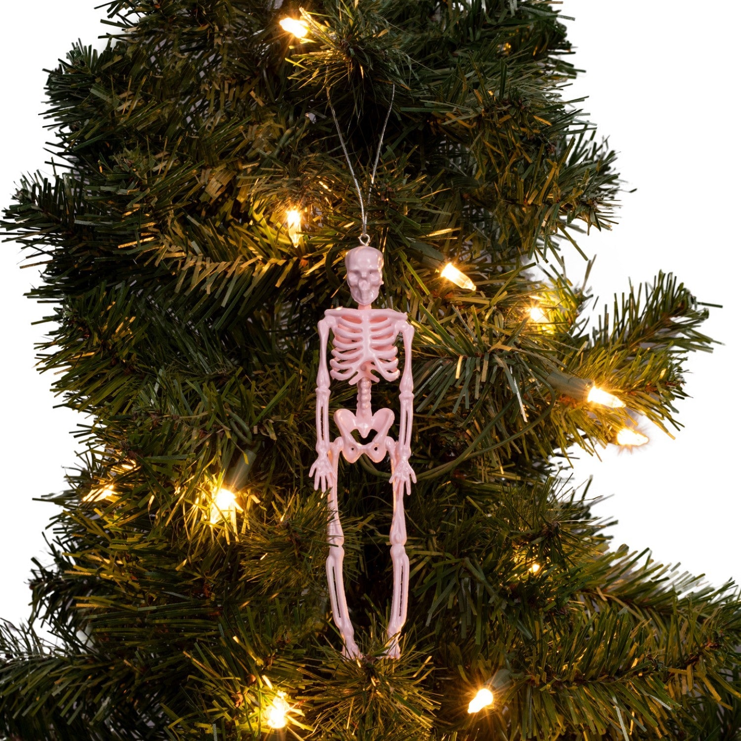 Pink Skeleton Funny Christmas Tree Holiday Ornament - TVStoreOnline