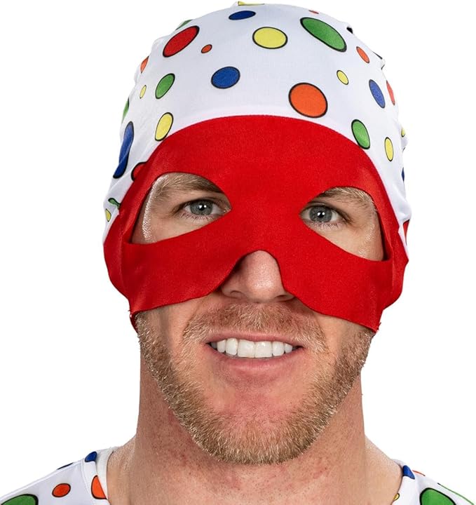 Polka-Dot Man Cosplay Halloween Cosplay Costume Jumpsuit and Mask Hat Set - TVStoreOnline