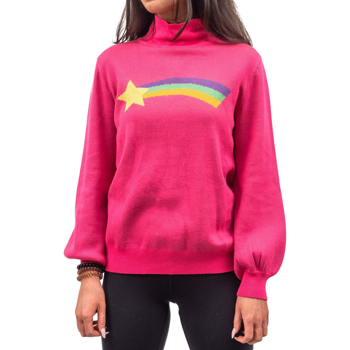 Rainbow Star Pink Pines Cartoon Sweater Halloween Costume Cosplay - TVStoreOnline
