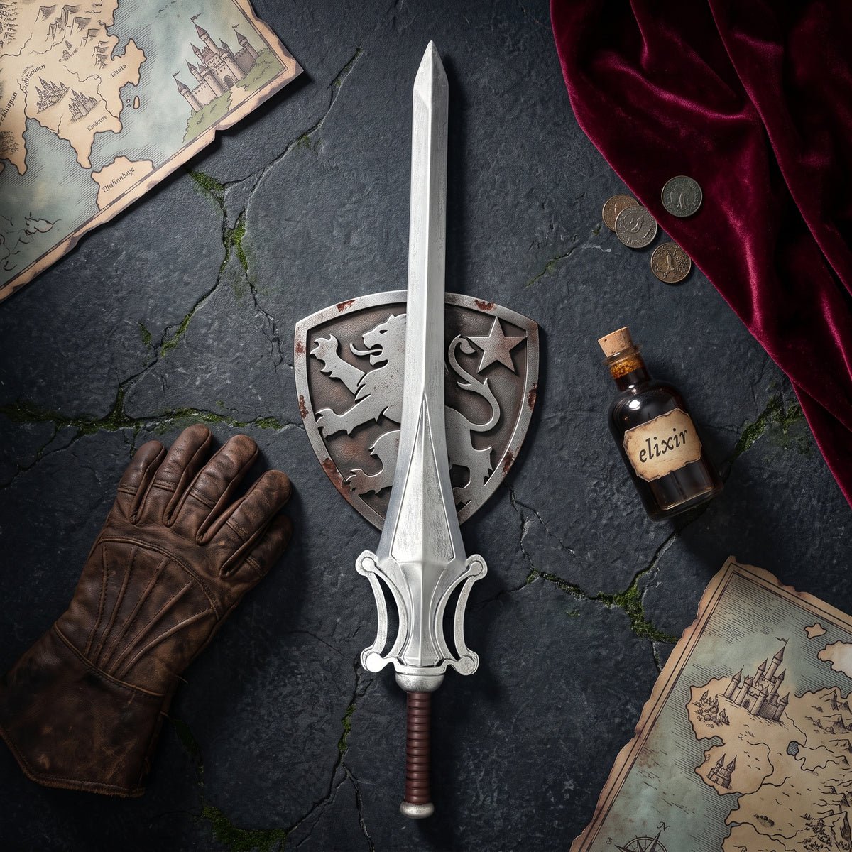 Replica Blond Master Hero Halloween Cosplay Costume Prop Accessory Sword - TVStoreOnline
