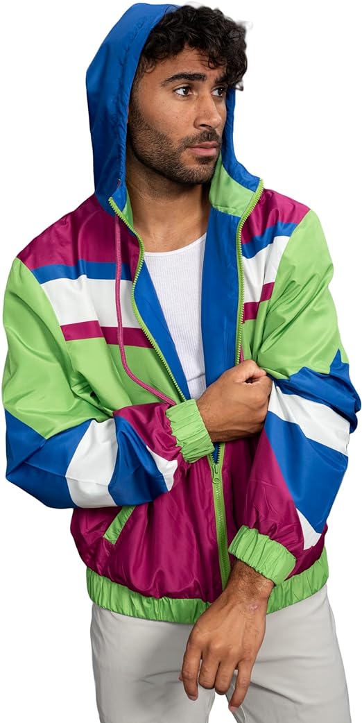 Retro Windbreaker Jacket Lightweight Design 8 - TVStoreOnline