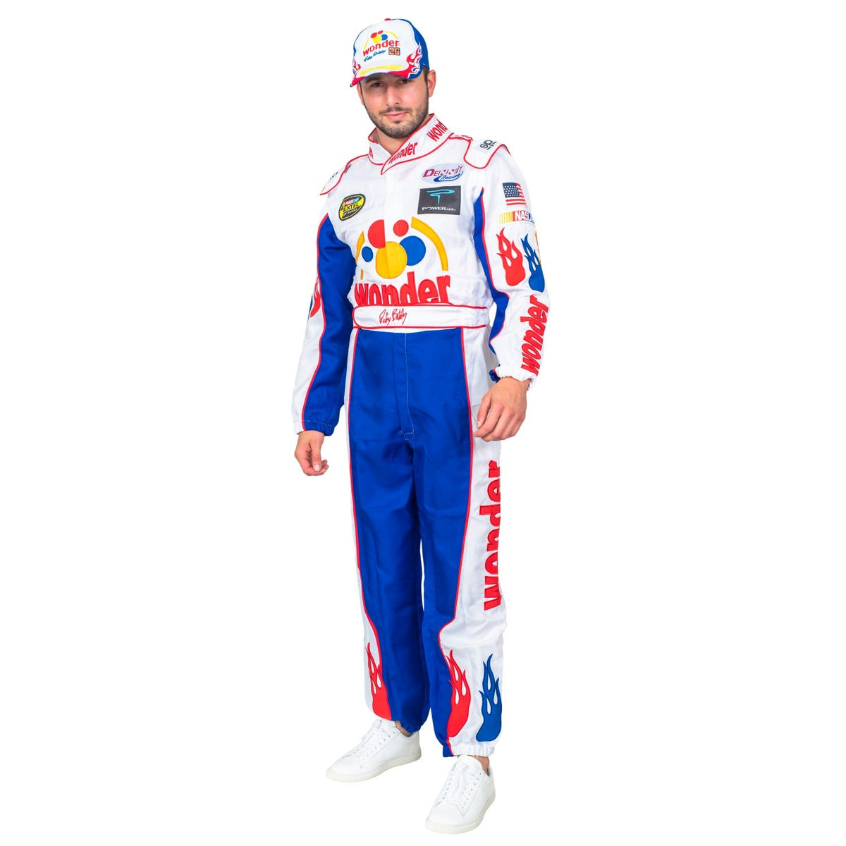 Ricky Bobby Driver Deluxe Jumpsuit and Hat Halloween Costume Cosplay - TVStoreOnline