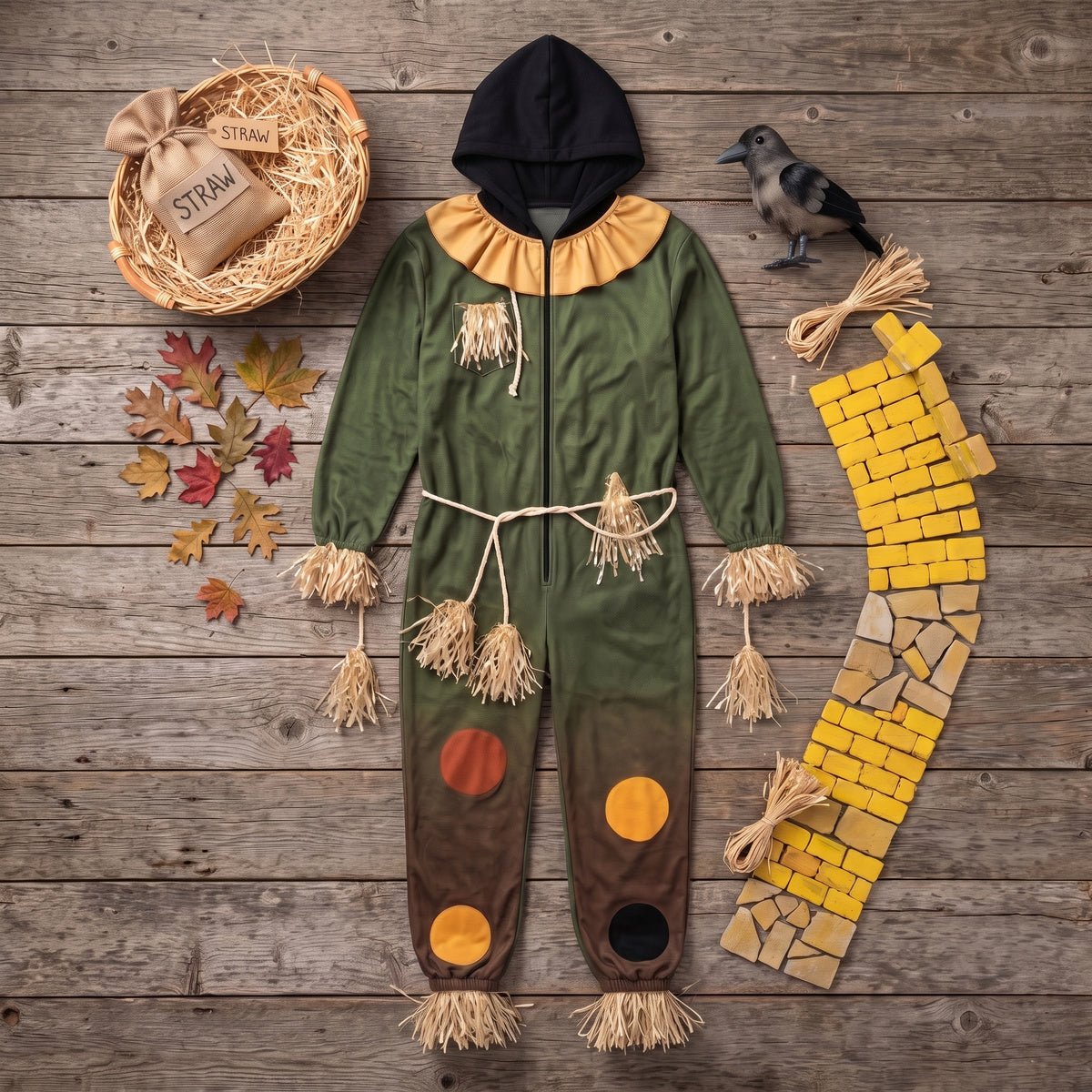 Scarecrow OZ Movie Replica Adult Halloween Cosplay Jumpsuit Costume - TVStoreOnline