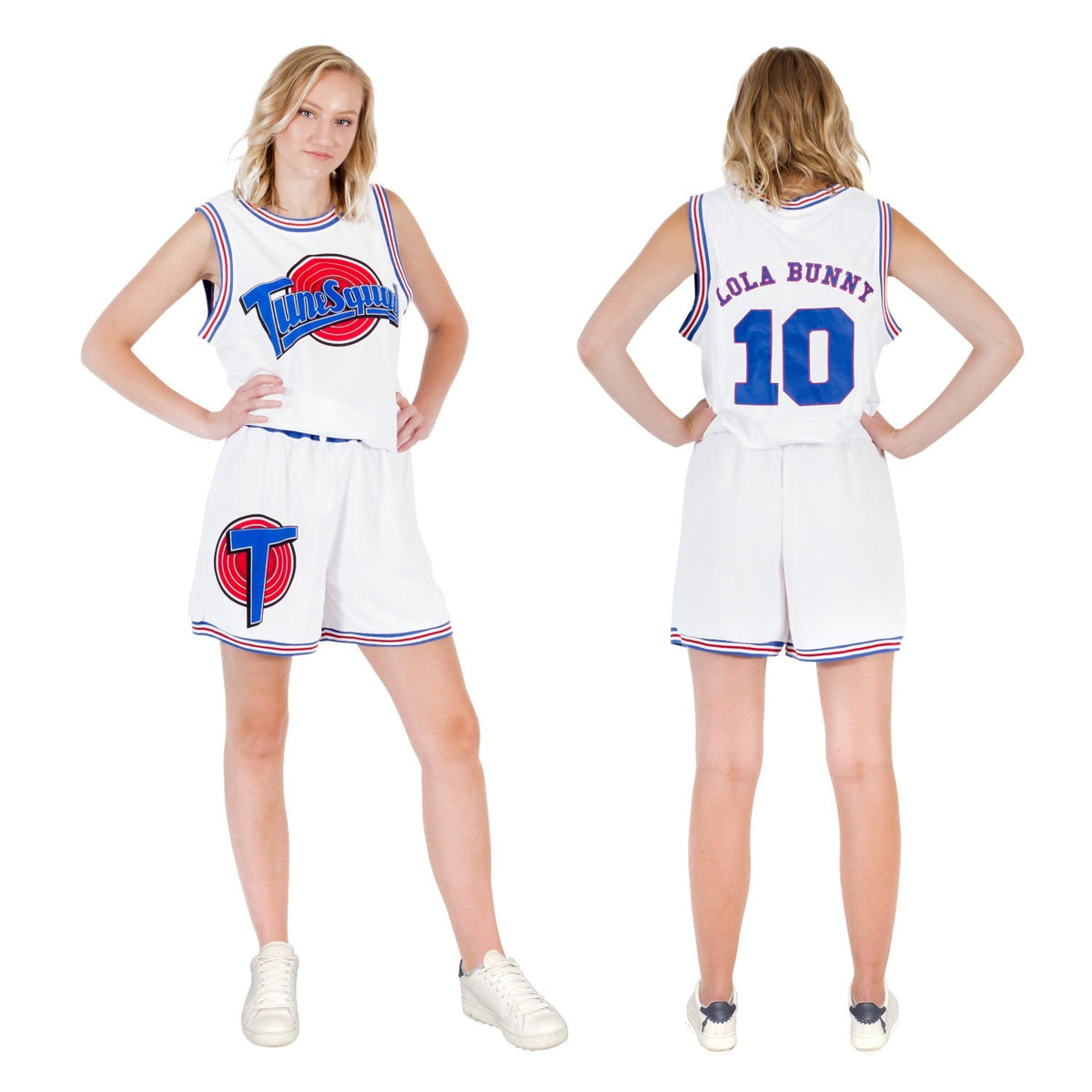 Space Jam Tune Squad White Basketball Shorts - TVStoreOnline