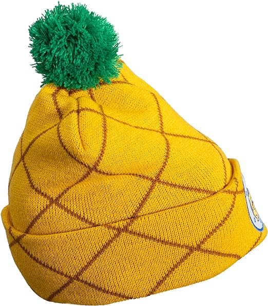 Spongebob Squarepants Pineapple Pom Cuffed Beanie Hat - TVStoreOnline