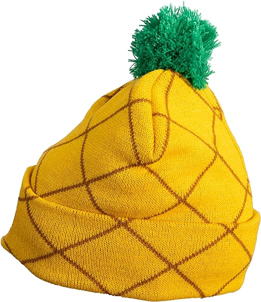 Spongebob Squarepants Pineapple Pom Cuffed Beanie Hat - TVStoreOnline
