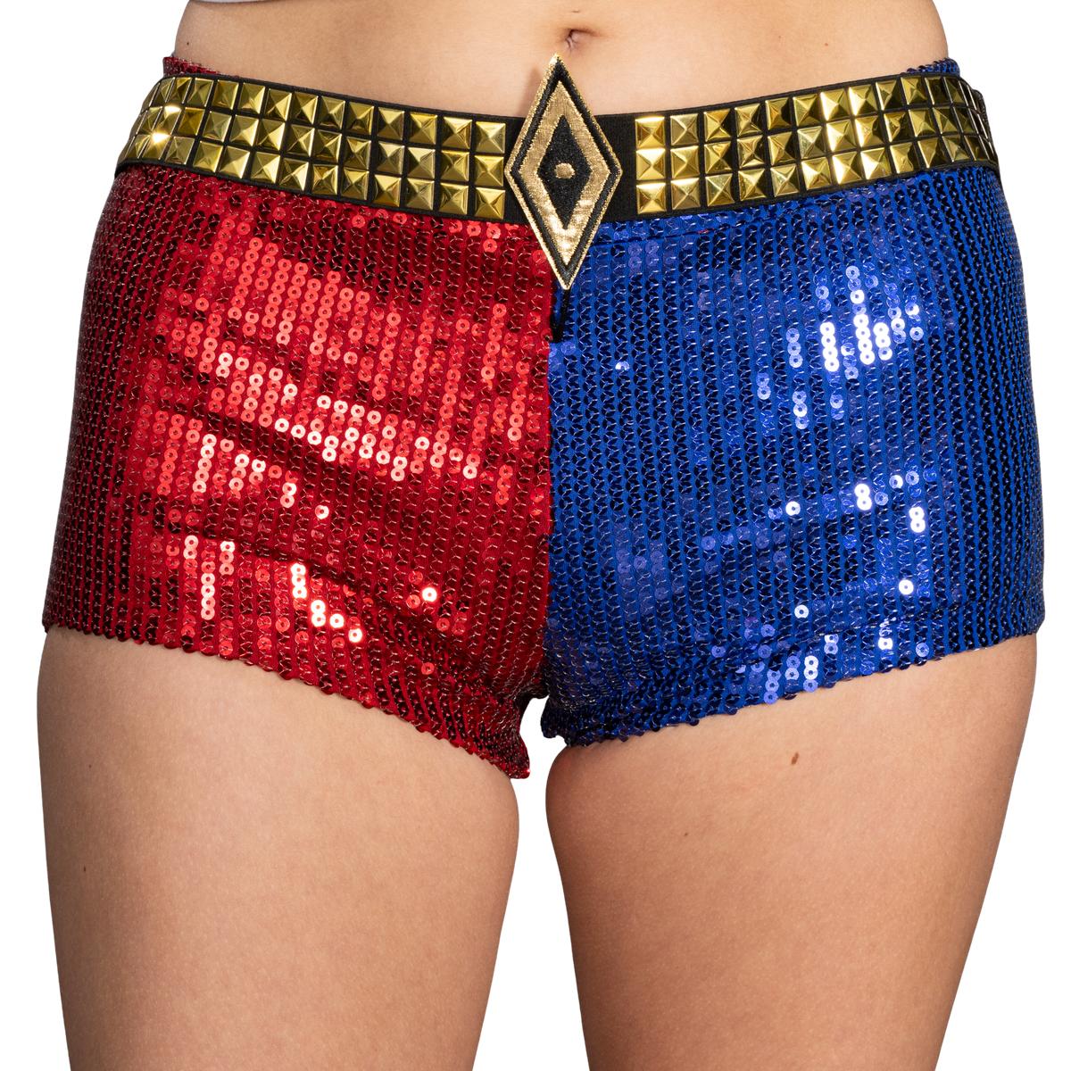SS Movie Replica Harley Quinn Halloween Cosplay Costume Shorts with Belt - TVStoreOnline