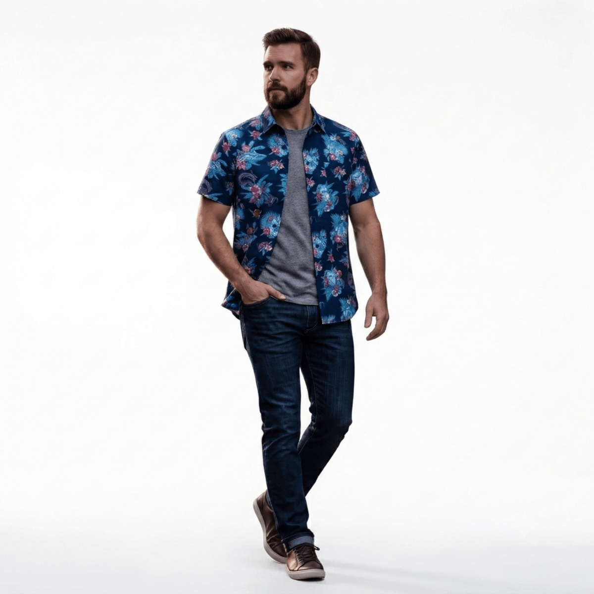 Star Wars Floral Button Up Adult Gift Idea Shirt - TVStoreOnline