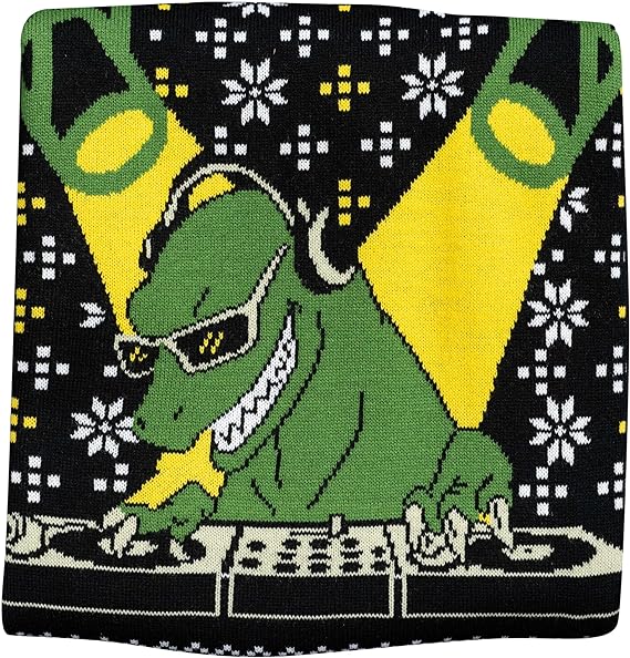 T-Rex DJ Holiday Dinosaur Sweater - TVStoreOnline
